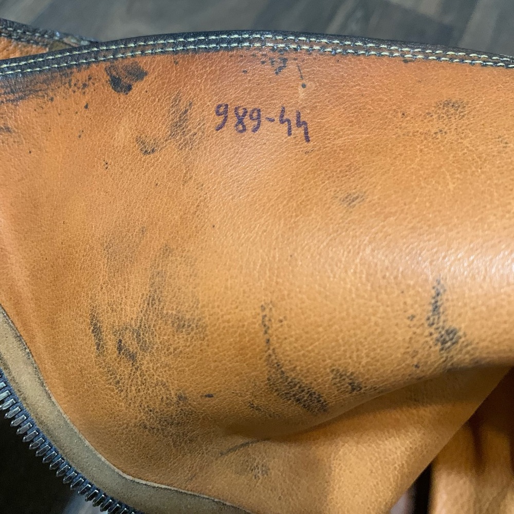 Guidi 989 Horse Leather Vintage Backzip Black Boots (REAR FIND) Size: 44 - Picture 13 of 15